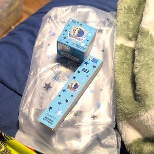 Colourpop NBA Mavericks Makeup Bag, Big D Gel Eyeliner Duo & Mav Glitter NIB NEW